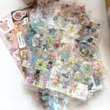 Shopmocho 6pcs/10pcs Set Y2K Random Cute Glitter Laser Sticker for Phone Camera Luggage Journal Sticker Kawaii Decoration Sticker Gift