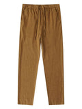 Shopmocho Casual Cotton Linen Chino Pants Men Wide Leg Lightweight Baggy Cotton Sweatpants Male Sport Jogger Straight Work Trousers