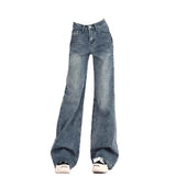 SHOPMOCHO Ladies Jeans Flare Trousers Leisure Slimming Vintage Inspired Autumn  High Waist Bell  Women's pants Flared jeans jeans y2k