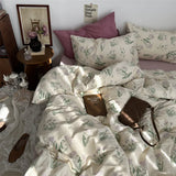 Shopmocho Floral Style Duvet Cover Pure Cotton Bed Cover Girls Soft Comforter Covers Set with Pillowcase이불커버 King Size Quilt Cover Set