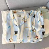 SHOPMOCHO 2Summer short-sleeve pajama set for women, comfortable and trendy, shorts that can be worn outside, home wear set