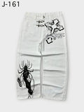 SHOPMOCHO Y2K Vintage Print Baggy Jeans Unisex Harajuku Streetwear Wide Leg Denim Pants Hip Hop Casual Loose Fit
