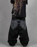 SHOPMOCHO Y2K American Jeans Mens Oversized Retro Hip-Hop Wide-Leg Pants Harajuku Trend Rock Women Straight Pants