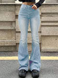 SHOPMOCHO 2025 Woman Vintage High Waist Flare Jeans Female Stretchy Bootcut Tight Denim Pants Women Bell Bottoms Casual Slim Fit Trousers