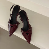 Shopmocho 2025 New Women's Jeans Heeled Sandals Pointed High Heel Office Lady Shoes Beautiful Women high heels  Shoes  sandalias mujer