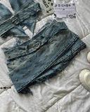 SHOPMOCHO Y2K Leather Spliced Denim Black Two Piece Set Women Harajuku Gothic Long Sleeve Zipper Jacket Mini Pleated Skirt Autumn Jacket