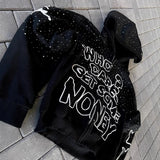 SHOPMOCHO Y2K Trendy American Letter Pattern Loose Casual Hooded Zipper Retro Hoodie Fashionable Jacket