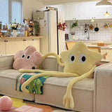 SHOPMOCHO Pink Star Flower Pillow 160cm Stuffed Cute Giant Long-legged Sofa Gift Birthday Cushion Plush