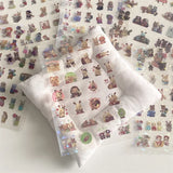 Shopmocho 6pcs/10pcs Set Y2K Random Cute Glitter Laser Sticker for Phone Camera Luggage Journal Sticker Kawaii Decoration Sticker Gift