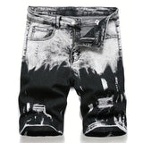 SHOPMOCHO Summer New Slim Stretch Men Short Jeans Fashionable Retro Do Design Denim Shorts Streetwear 98% Cotton Cargo Shorts Male