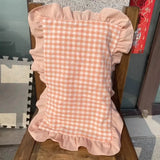 SHOPMOCHO Classic Plaid Pillowcase Cotton Japanese Simple Four-season One Pair Pillow Covers Decorative Bedding Textile Pillow Protector