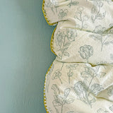 SHOPMOCHO Flower Printed Duvet Cover Sets Queen/King Bedding Set with Shell Edge Washed Cotton dekbedovertrek 240x220  이불 커버 Bed Cover Set