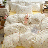 Shopmocho 2025 New Student Season Item Quilt Cover  A Fresh and Oxygen-rich Double-layer Gauze Printed Duvet Cover Skin-friendly Bedding
