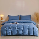 SHOPMOCHO 3pcs 100% Egyptian Cotton Duvet Cover Set 1pc Duvet Cover and 2pcs Pillowcases 150*200/220*220cm Single/double Queen King Size