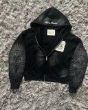 SHOPMOCHOAmerican New Skull Embroidery Super Leopard Hooded Sweater Women Y2K Gothic Hip Hop Popular Casual Joker Sweatshirt
