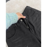 SHOPMOCHO Mens Shorts Denim Shorts American High Street Loose Straight Leg Distressed Seven Tenths Casual Summer Wear