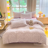 SHOPMOCHO Floral Style Duvet Cover Sets Single/Queen/King Soft Washed Cotton Bed Cover Sets 240x220 Bedding Sets