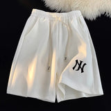 SHOPMOCHO American Street Fashion Style Niche Fashion Brand Letter Print Casual Men's Sports Pants Loose Oversized Shorts