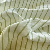 SHOPMOCHO Pure Cotton Home Textile Striped Bedding Set Simple Soft Duvet Cover Sheet Pillowcase Ins Style Bed Linens Queen King Size 2025
