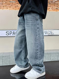 SHOPMOCHO Boy's jeans, boy's all-season loose trendy jeans, street casual hip-hop pants, festival-style pants