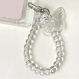 SHOPMOCHO Crystal Butterfly 3 Inch Acrylic Card Holder Photocards Display Credit ID Bank Card Protective Case Keychain Pendant Fashion
