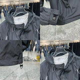 SHOPMOCHO Men's Fashion Long Sleeve Hooded Jacket Casual Outerwear with Zipper Pockets Outdoor Work Jacket Bomber Baseball Jacket