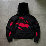 SHOPMOCHO American Retro Spider Patchwork Print Hoodies Fashion Oversized Loose Full Zipper Hoodie Men Jacket Gothic Street Y2k Sweatshirt