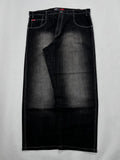 SHOPMOCHO New Retro Blue Gothic Fashion Washed Old Casual Jeans Men Y2K Streetwear Vintage Popular High Waist Baggy Wide-leg Pants