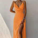 Shopmocho Women Print Dress Camisole V Neck Sleeveless A Line Long Dresses Spaghetti Strap Sexy Evening Skirt Prom Summer 2025 Vestidos