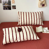 SHOPMOCHO Striped Printed Microfiber Duvet Cover Set Bedding Set, Breathable Lightweight Soft, Fade-Resistant Hypoallergenic Washable