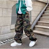 Shopmocho Y2k American High Street Retro Hiphop Camouflage Cargo Pants Thin Pants Gothic Fashion Men Straight Leg Casual Pants Trend Brand
