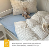 SHOPMOCHO Home Quality Bedding Set Soft Cotton Duvet Cover Pillowcase Flat Sheet 3pcs Set Home Textiles Bedding Adjustable 0.9-1.2m Bed 이불
