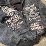 SHOPMOCHO American Fashion New Skull Print Hoodie Women Y2K Vintage Rock Hip Hop Gothic Popular Casual Joker Plus Velvet Padded Sweater