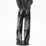 SHOPMOCHO Autumn Men's Baggy Wide Leg Men's Jeans High Street Style Dyed Denim Casual Straight Neutral Wind Baggy Jeans Fashion Versatile
