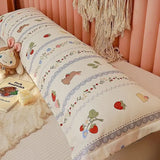 SHOPMOCHO 100% Cotton Pillow Cover Comfortable Pillow Case 90/120/150/180cm Long Bedside Cushion Cover Sweet Girl Pillow Covers Decorative