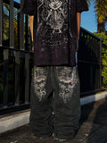 SHOPMOCHO Y2K American Jeans Mens Oversized Retro Hip-Hop Wide-Leg Pants Harajuku Trend Rock Women Straight Pants