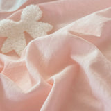SHOPMOCHO 3 Piece Sheet Set  pink bowknot embroidery Quilt Set ， comfortable embroidery  Bedding Set Bedspread for All Season