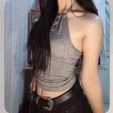 SHOPMOCHO Women Y2K Summer Vintage Casual Harajuku Sweet Spicy Tees Sleeveless Aesthetic Slim Fit Tank Crop Tops 2000s Alt Clothes