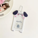 Shopmocho Ins Style Cartoon Puppy Photocard Holder With Keychains Cute 3inch Cards Protect Sleeves For Students
