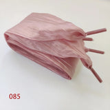 Shopmocho 5cm Widened Butterfly Bow Ruffled Yarn Shoelaces Flat Silk Big Bow Wide Laces Trend Beauty White Casual Shoes Laces Dropship