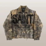 SHOPMOCHO  American Retro Jacket Y2K Clothes Men Women Hip Hop Letter Stitching Embroidery Washed Oversized Jackets Casual Coats Streetwear