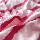 SHOPMOCHO Pink Striped Duvet Cover Single/Full/Queen Size housse de couette Comfortable Quilt Cover for Adults fundas nordicas cama 150