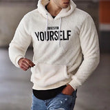 SHOPMOCHO Embroidered men's hoodie casual and personalized hoodie fashionable long sleeved top for men
