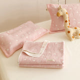 SHOPMOCHO Pure Cotton Three-layer Yarn Fabric Children Summer Blanket Spring Soft Skin Friendly Quilt Air Conditioner Comforter Adult Kid