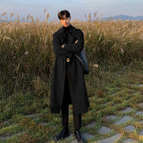 SHOPMOCHO Trench coat Brand New Spring Trench Korean Men's Fashion Overcoat Male Long Windbreaker Streetwear Men Coat Outer Wear Clothing