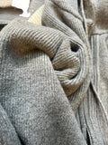 Shopmocho Gray Hooded Sweater Coat Autumn Winter Double Zipper Long Sleeve Loose Fashion Korean Soft Thickened Knitted Tops Coats