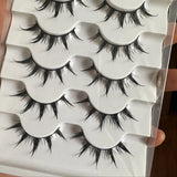 Shopmocho Anime-Inspired False Eyelashes, 5 Pairs Cartoon Eye Faux Lashes, Dramatic Look Demon Style, Volumizing & Lengthening