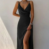 Shopmocho Women Print Dress Camisole V Neck Sleeveless A Line Long Dresses Spaghetti Strap Sexy Evening Skirt Prom Summer 2025 Vestidos