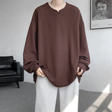 SHOPMOCHO High Quality Texture Long Sleeve T shirt For Men Spring Autumn Casual Mens T-shirts Male Tops Classic Clothes Men's T-Shirts