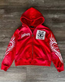 SHOPMOCHOAmerican New Skull Embroidery Super Leopard Hooded Sweater Women Y2K Gothic Hip Hop Popular Casual Joker Sweatshirt